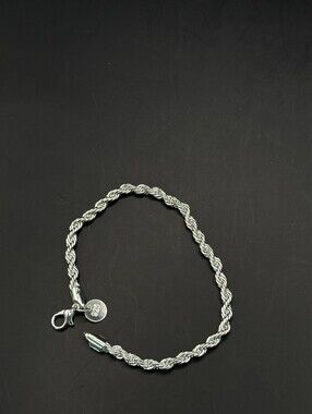 Sterling Silver Rope Chain Bracelet - Silver Plated